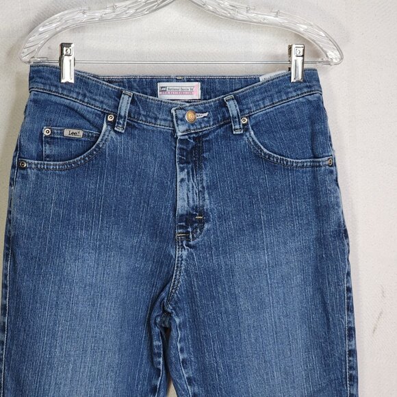 Lee National Denim Day Med Wash Breast Cancer Awareness Pink Stitch Jeans 8 MED - Picture 5 of 16